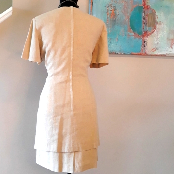 Vintage/Dawn Joy II/Tan/Embroidered/ Dress - Picture 10 of 11